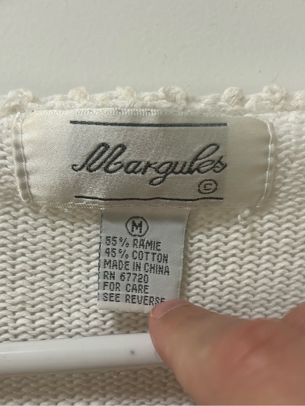 Vintage Cotton and Ramie Cottage Core Sweater Size Medium - Picture 5 of 8